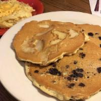 Pancake Sampler · Choose any three pancakes, plain, specialty, or with one topping.