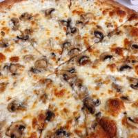 Fresh Grilled Mushroom Pizza · Fresh grilled mushroom, roasted red pepper and fresh mozzarella cheese.