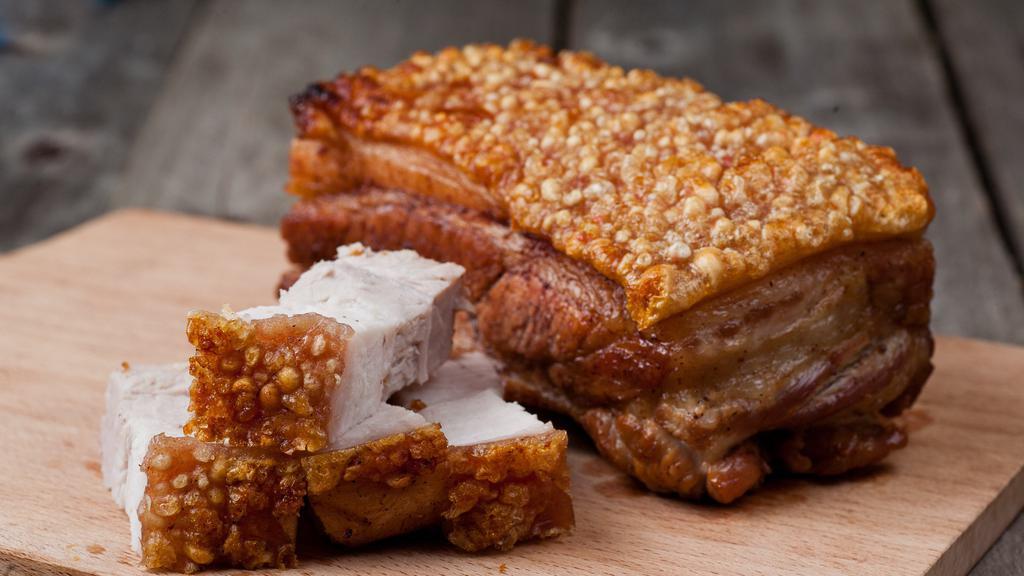 Lechon Plate · Crispy fried Pork Belly.