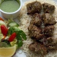 Lamb Kabob · Chunks of tenderloin marinated in our special house seasoning.