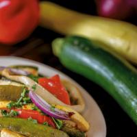 Assorted Grilled Vegetables · Customer favorite, vegetarian, vegan, gluten-free (when ordered without pita) and dairy free.
