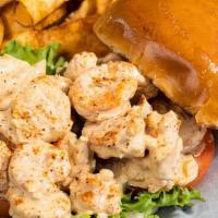 Shrimp Salad · Our homemade large shrimp salad overflowing on your choice of bread.