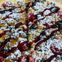 Black Forest Crumbles · Layered with Custard, Chocolate Cake, Black Cherries and Crumbles dusted with Icing Sugar an...