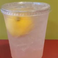 Large Raspberry Lemonade · 32oz. Fresh squeezed lemonade mixed with raspberry syrup. Mouthwatering taste  somewhere bet...