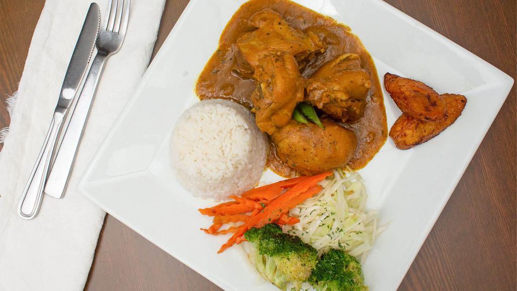 Curry Chicken · Marinated and simmered in authentic curry spices and sauce.