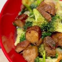 Crispy Pork Broccoli With Oyster Sauce · Stir-fried Pork with fresh cut Broccoli and cabbage in an oyster mushroom sauce. Served with...