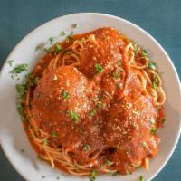 Spaghetti Mamma Dinner · Most popular.Your choice of meatballs, meat sauce or sausage in our house-made tomato sauce.