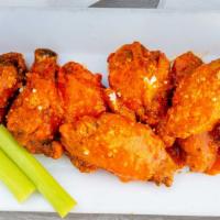 Wings · Gluten free. Oven roasted, then fried crispy and tossed in your pick of house made sauce.