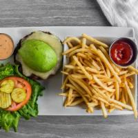 California Burger · The classic with pepperjack cheese, avocado and chipotle ranch sauce.