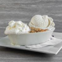Coal-Fired Blueberry Cobbler · With whipped cream.