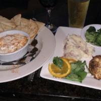 Crab Cake Platter · Two homemade crab cakes seasoned to perfection, broiled or deep fried.