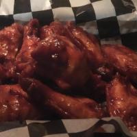Wings · Served with celery and blue cheese. Your choice of barbeque, buffalo, great fire, old bay, o...