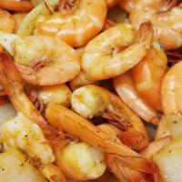 1Lb Large Steamed Shrimp · 31-35ct Texas Gulf Shrimp served with cocktail sauce