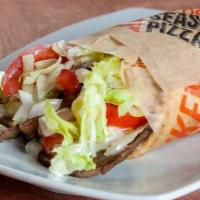 Gyros · Choice of beef or chicken, topped with lettuce, tomatoes, onions and our gyro sauce on pita ...