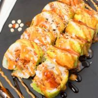 Lobster & Crab Roll · Tempura lobster, crab meat, mango, cream cheese, avocado, soybean wrap with spicy mayo and t...