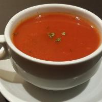 Tomato Soup (Vegan) · Fresh tomatoes crushed and tampered with fresh Indian spices.