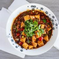 Mapo Tofu · Hot and spicy. w/ minced beef.