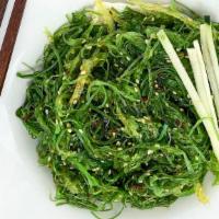 Seaweed Salad · Seaweed salad, spring mix, and cucumber.