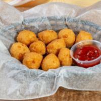 Hush Puppies (10) · 10 pieces .fried to perfection.these hush puppies pair with spicy mayo are for you to crave ...